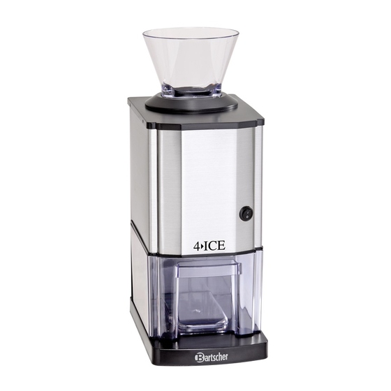 BARTSCHER ICE CRUSHER 4 ICE INSTRUCTION MANUAL Pdf Download ManualsLib