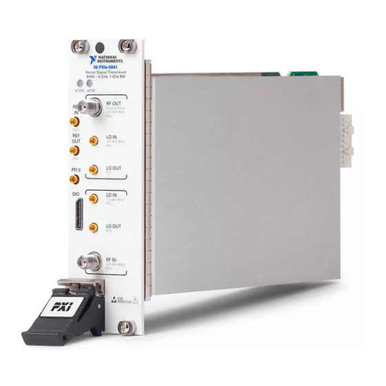 NATIONAL INSTRUMENTS PXIE5841 GETTING STARTED MANUAL Pdf Download