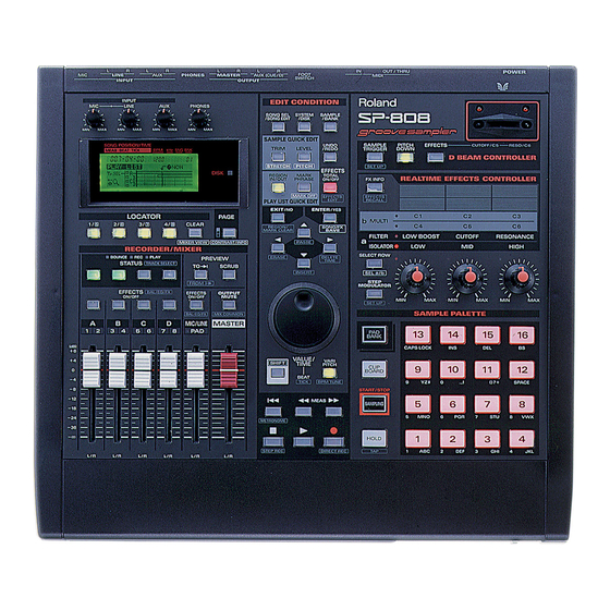 Roland Groovesampler SP-808 Service Notes