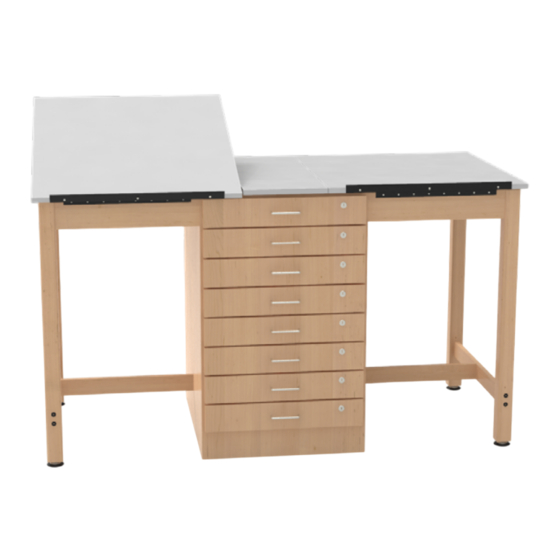 WB Manufacturing Two-Station Drafting Table Assembly Instructions