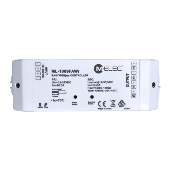 Melec ML-1009FAWI Quick Start Manual