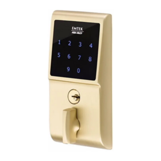 ASSA ABLOY EMTEK EMTOUCH CLASSIC STYLE INSTALLATION & PROGRAMMING ...