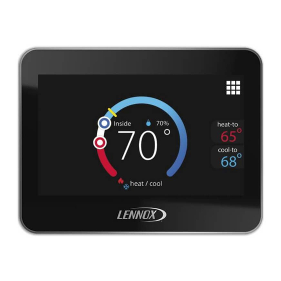 LENNOX IHARMONY ZONE THERMOSTAT INSTALLATION AND SETUP MANUAL Pdf