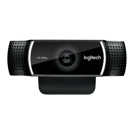 Logitech C922 PRO STREAM Setup Manual