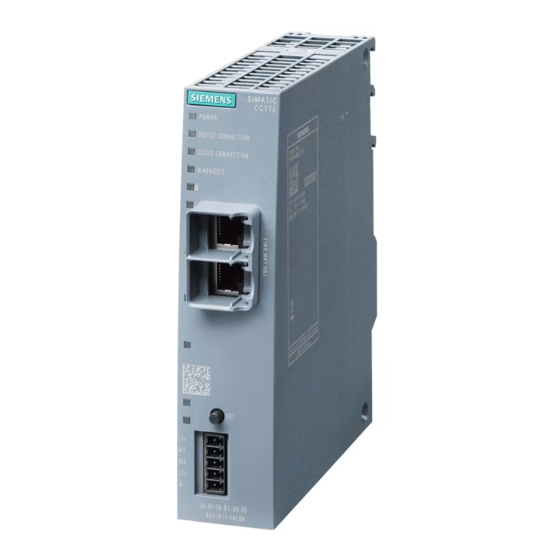Siemens SIMATIC CC712 Operating Instructions Manual