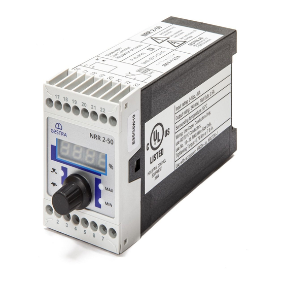 GESTRA NRR 2-50 Original Installation & Operating Manual