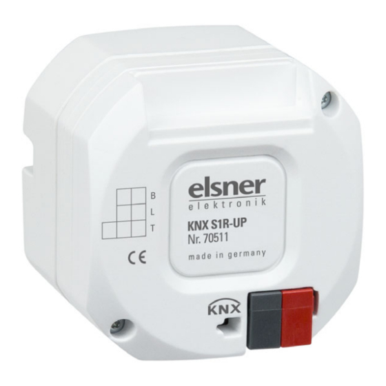 Elsner KNX S1R-UP Installation And Adjustment