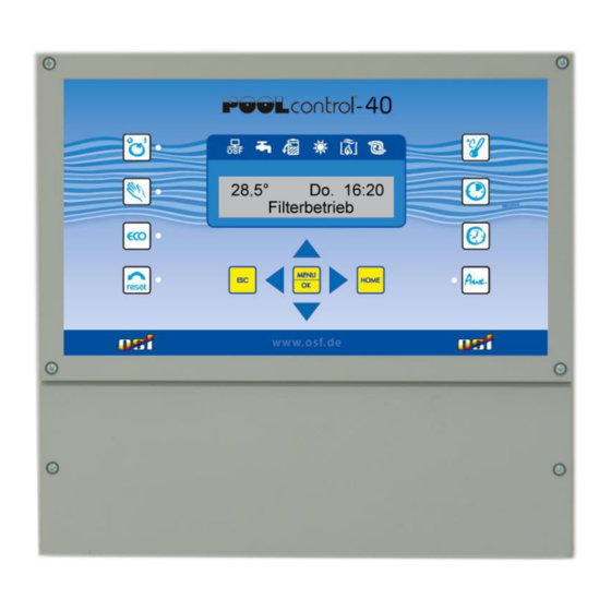 OSF POOL-Control-40 Installation And Operating Instructions Manual