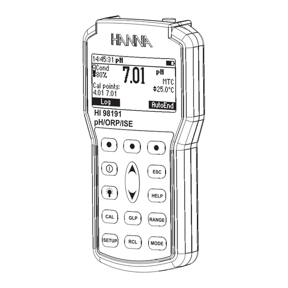 Hanna Instruments 98190 Instruction Manual
