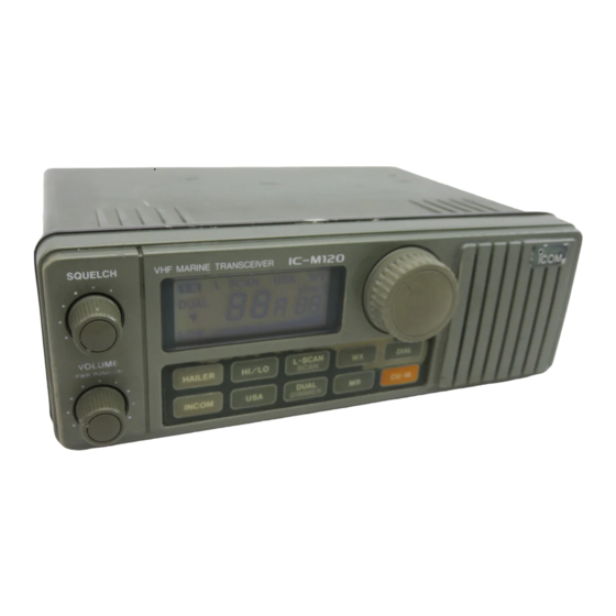 Icom IC-M120 Instruction Manual