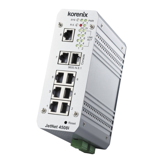 Korenix JetNet 4508i Series Quick Installation Manual
