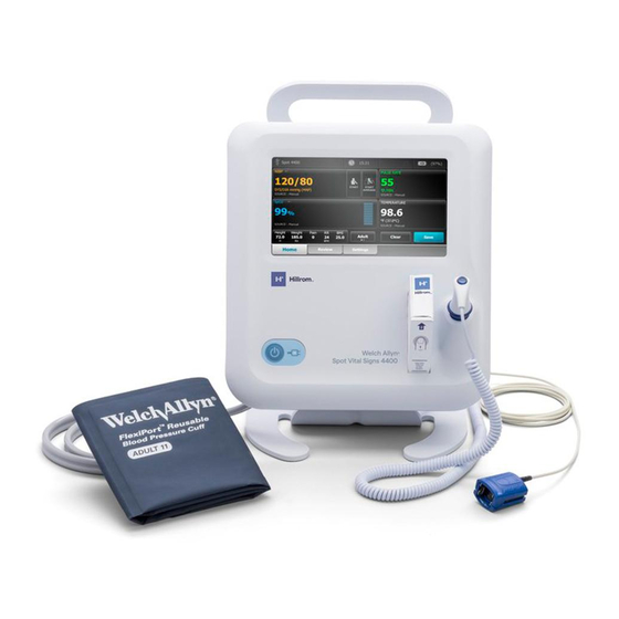 Welch Allyn Spot Vital Signs 4400 Instructions For Use Manual