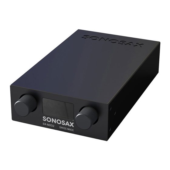 Sonosax SX-M2D2 User Manual