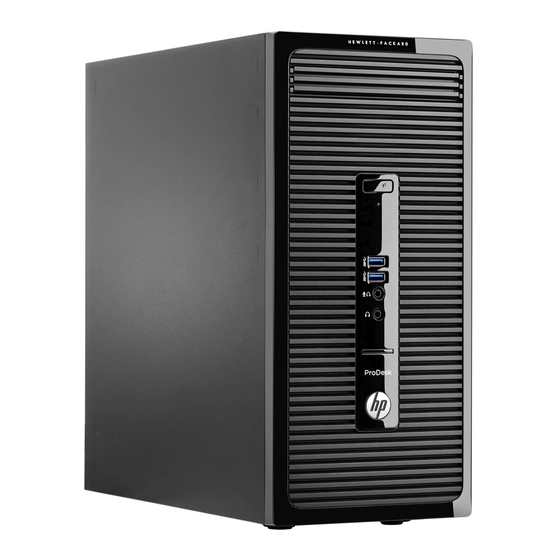 HP ProDesk 405 G2 Microtower Maintenance And Service Manual