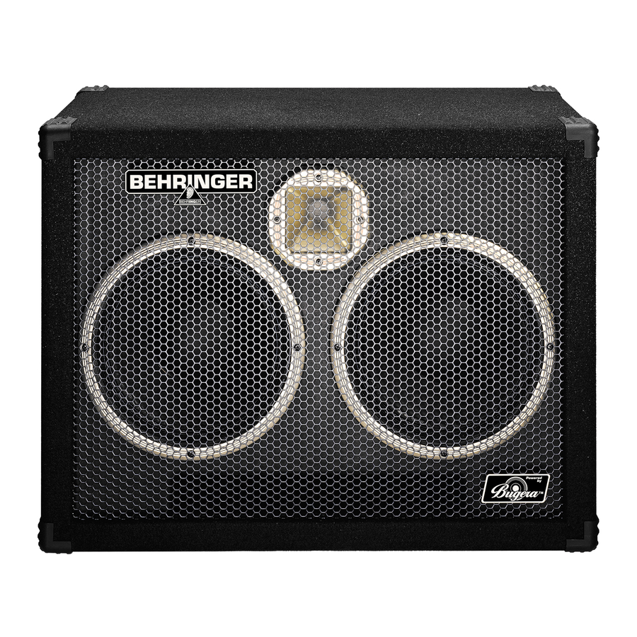 Behringer Ultrabass BB210 User Manual