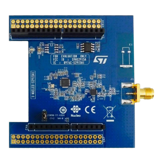 ST X-NUCLEO-S2915A1 User Manual
