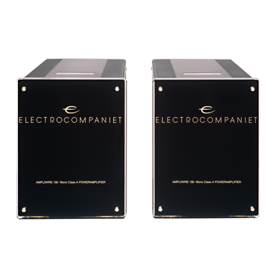 ELECTROCOMPANIET AW-180 Owner's Manual