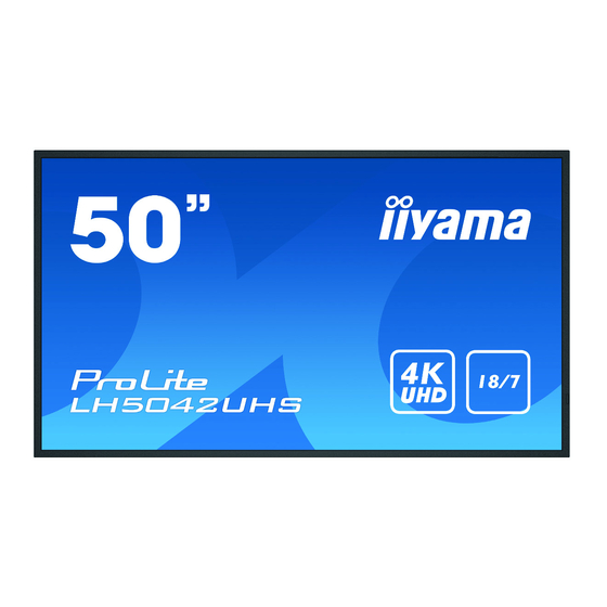 Iiyama Pro Lite LH4342UHS User Manual