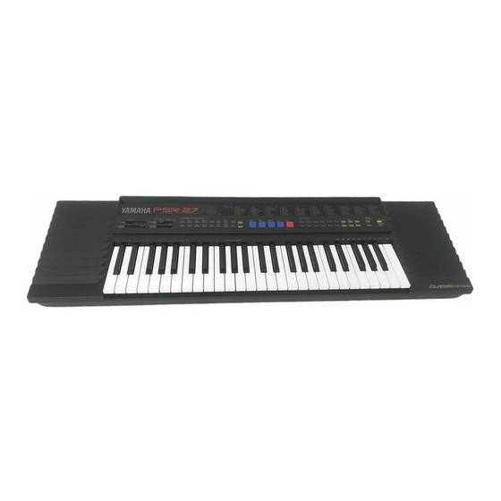 Yamaha Portatone PSR-27 Owner's Manual
