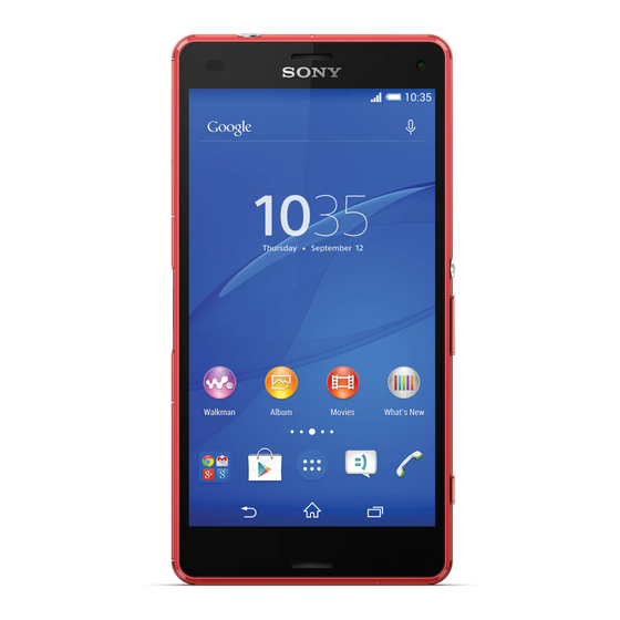 Sony Xperia Z3 Compact Troubleshooting Manual