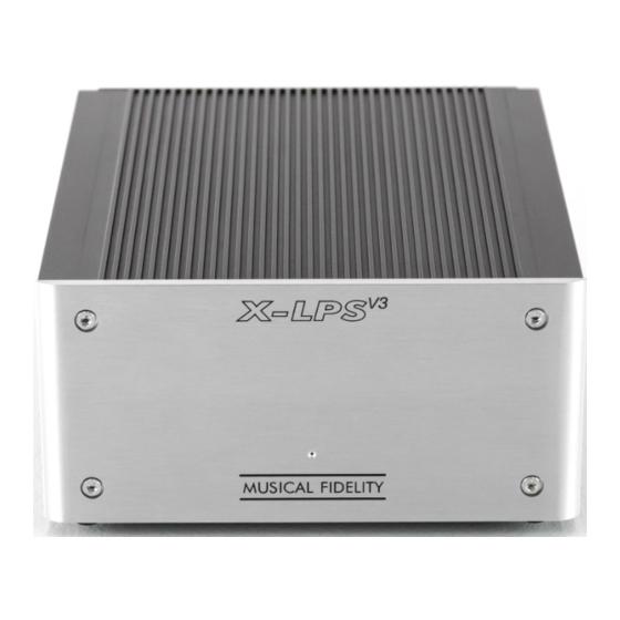 Musical Fidelity X-LPS V3 Instructions For Use