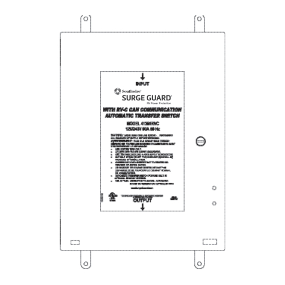 Southwire SURGE GUARD 41390 RVC Troubleshooting Manual