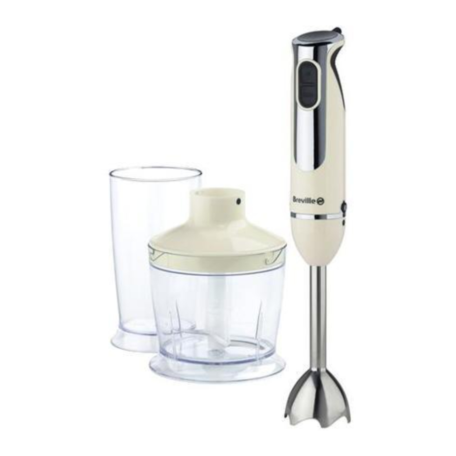 Breville pick and mix VHB112 - 2 in 1 Hand Blender Manual