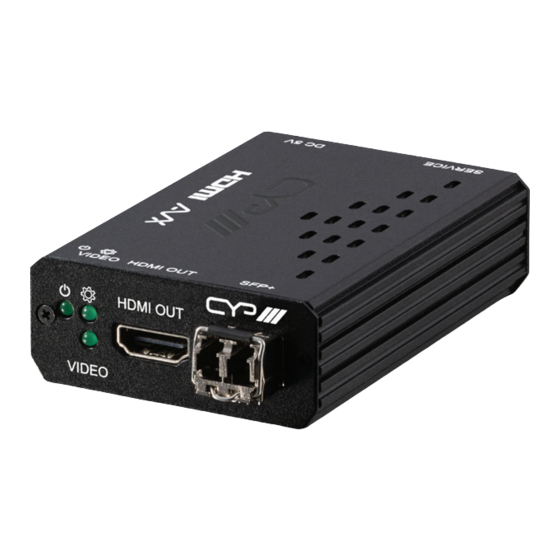 CYP AVX-101F-RX Manuals