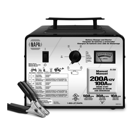 Napa 85-2500 Owner's Manual