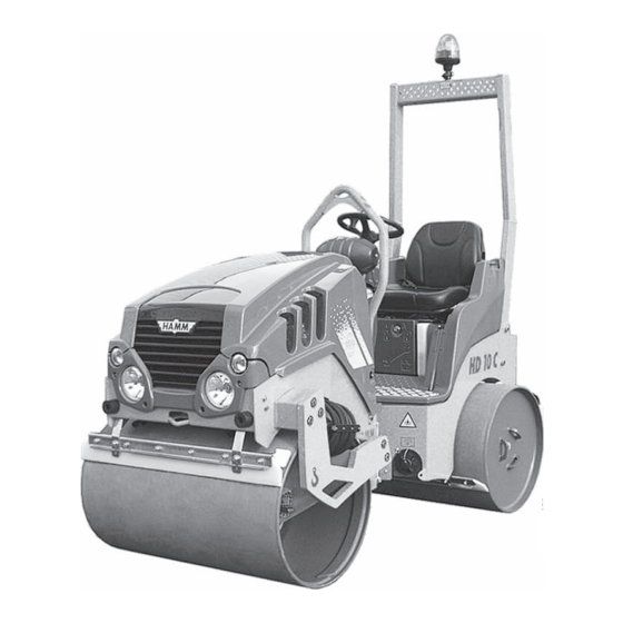 Hamm HD 8 VV Operating Instructions Manual