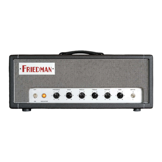 Friedman Dirty Shirley DS40 Owner's Manual