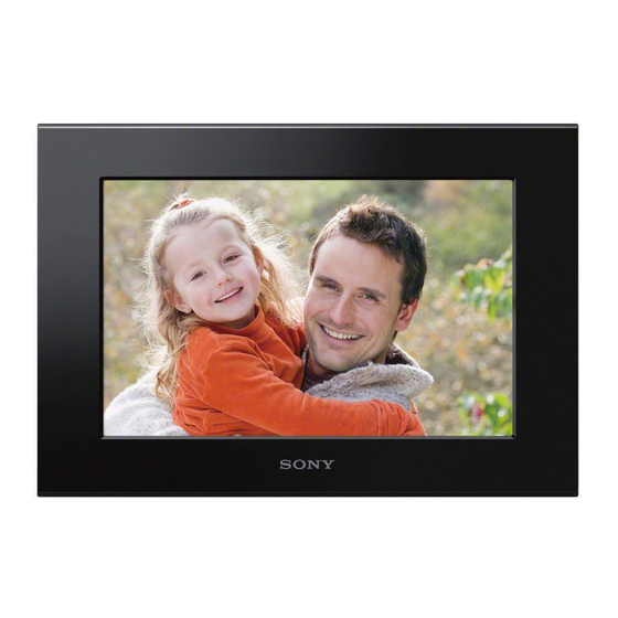 SONY SFRAME DPFC1000 OPERATING INSTRUCTIONS Pdf Download ManualsLib