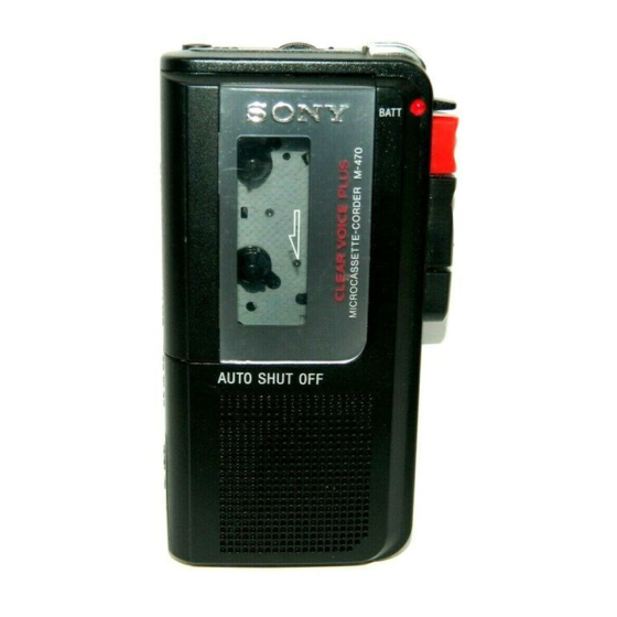 Sony M-470 Handheld Cassette Voice Recorder
