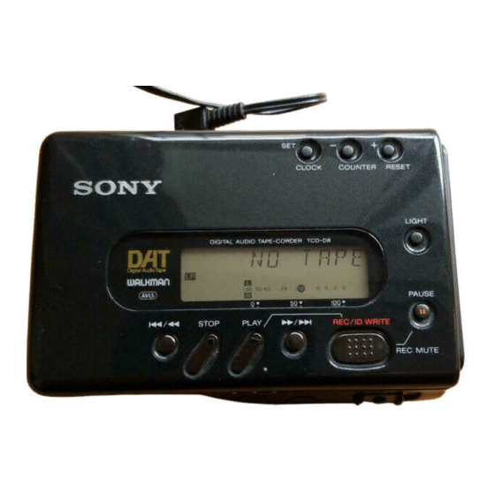 SONY TCDD8 OPERATING INSTRUCTIONS (PRIMARY MANUAL) OPERATING