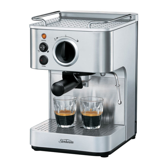 SUNBEAM CAFE ESPRESSO EM3800 INSTRUCTION/RECIPE BOOKLET Pdf Download