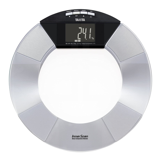 TANITA BODY COMPOSITION MONITOR BC570 INSTRUCTION MANUAL Pdf Download
