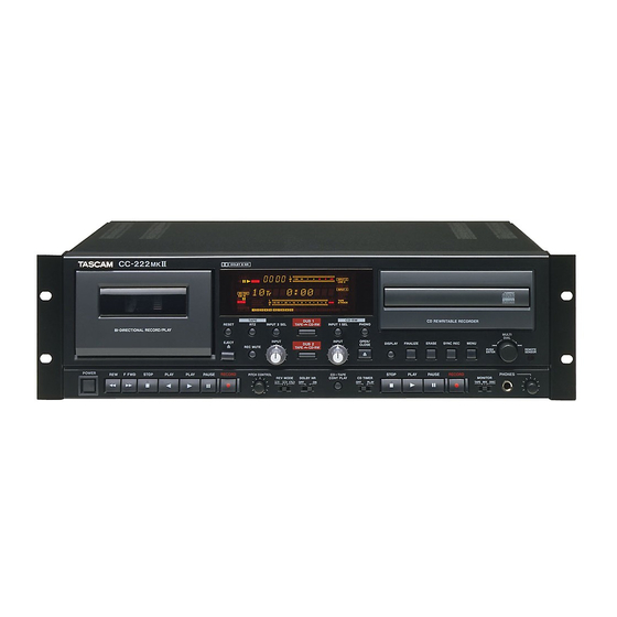 TASCAM CC222MKII OWNER'S MANUAL Pdf Download ManualsLib