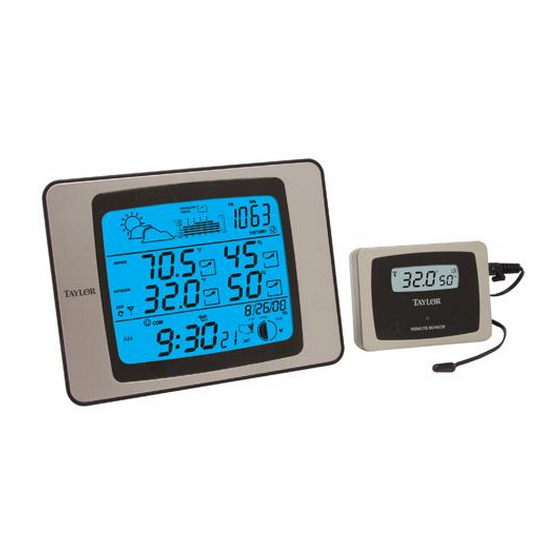 Taylor 1733 - Indoor/Outdoor Digital Thermometer with Barometer Timer