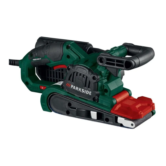 Parkside Bandschuurmachine PBSD 600 A1 (IAN-100370054) 75 x 140 mm, 170-250m /min, 230V, Elektrisch met snoer, Inclusief stofopvangdoos, adapter, 2 schroefklemmen en schuurband (korrelmaat 80