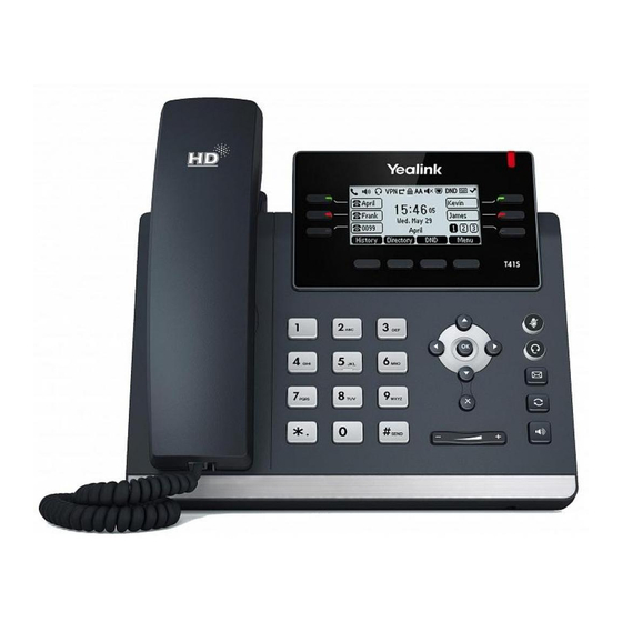 Yealink T19P-E2 Configuring Manual