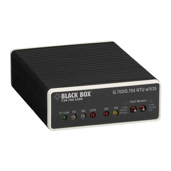 Black Box G.703/G.704 NTU w/V35 Manual
