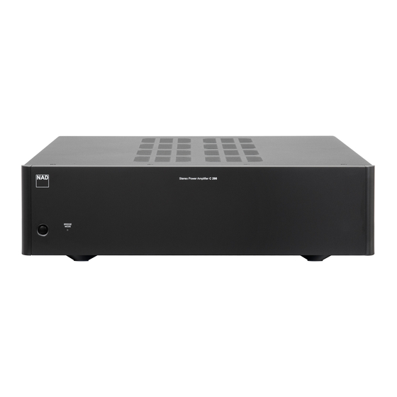 NAD C 298 Quick Setup Manual