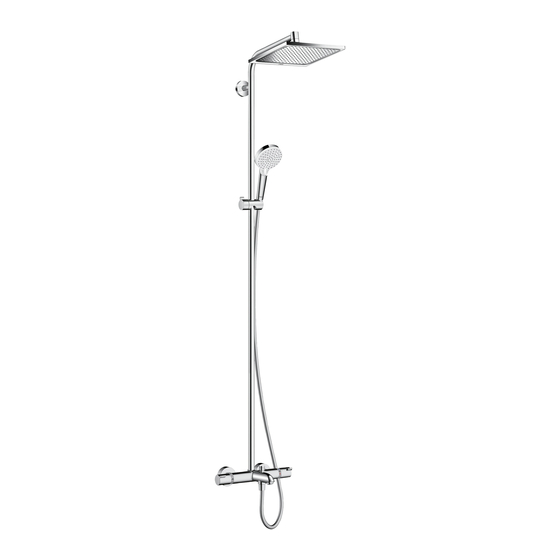 Hans Grohe Crometta E 240 1jet Showerpipe 27298000 Instructions For Use/Assembly Instructions