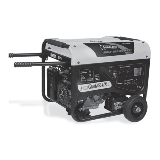 Garland BOLT 925 QGW Instruction Manual