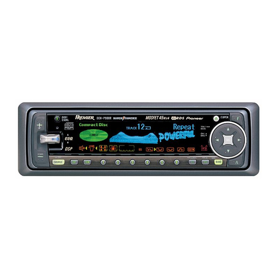 Pioneer DEH-P9000R Installation Manual