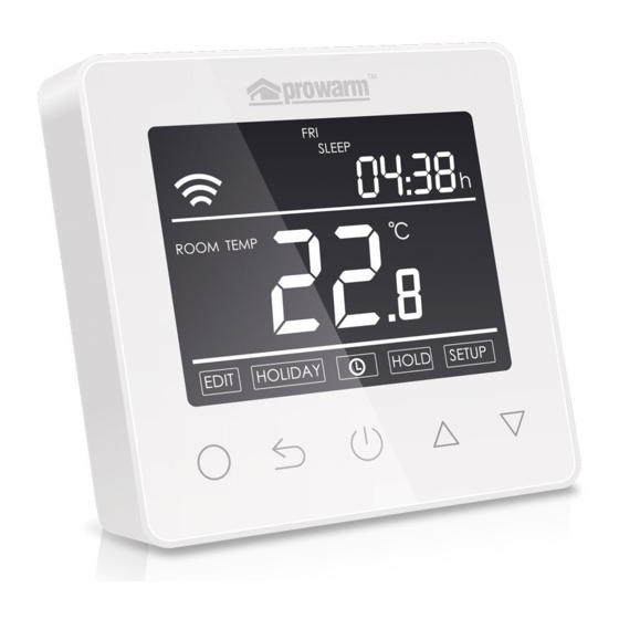 PROWARM PROTOUCH WIFI INSTRUCTION MANUAL & USER MANUAL Pdf Download