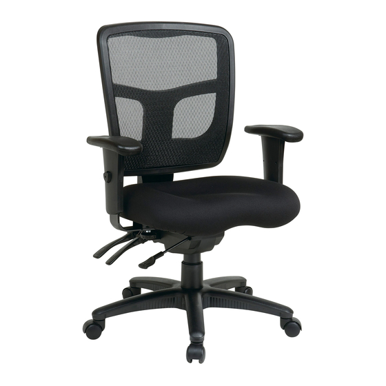 OFFICE STAR PRODUCTS PRO-LINE II PROGRID BACK MANAGER'S CHAIR OPERATING ...