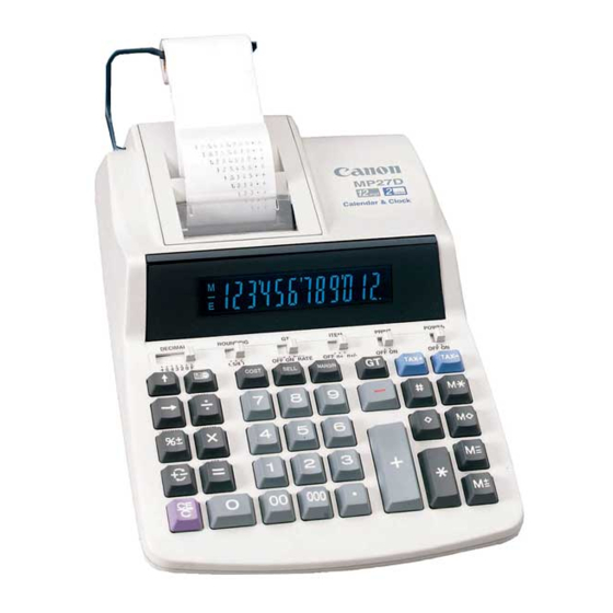 CANON MP27D INSTRUCTIONS Pdf Download ManualsLib
