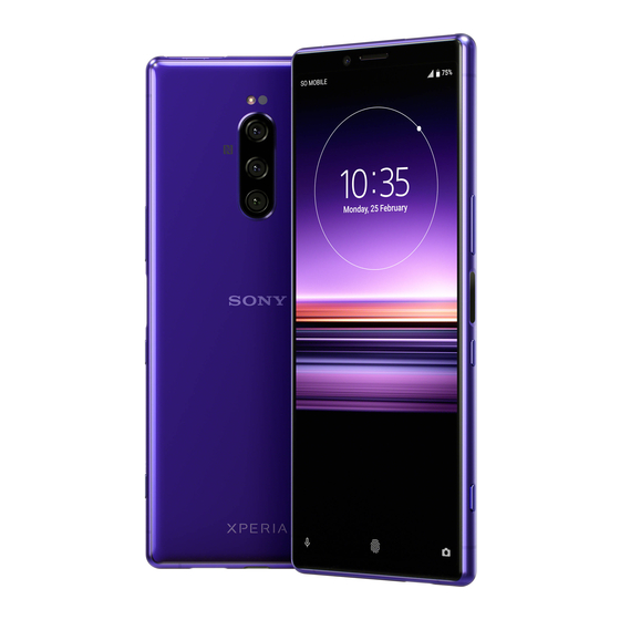 SONY XPERIA 1 USER MANUAL Pdf Download | ManualsLib