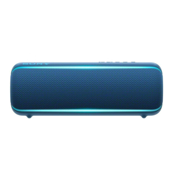 Sony SRS-XB22 Quick Start Manual